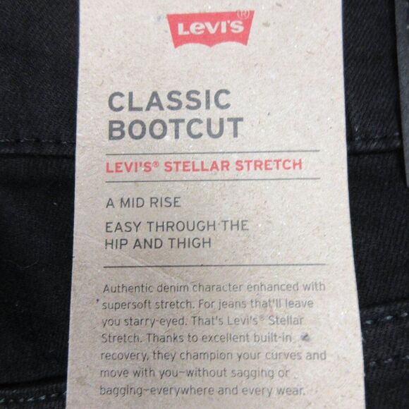 LEVI'S Classic Bootcut Jeans Womens Sz 10 SHORT (30x30) Black Stretch Denim NWT‎ - Picture 7 of 15
